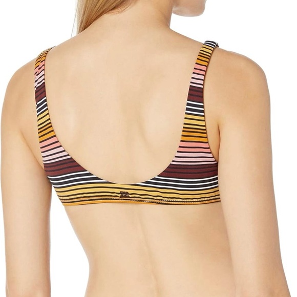 Billabong Colorful Striped Trilet Bikini Top - Medium - Picture 2 of 5